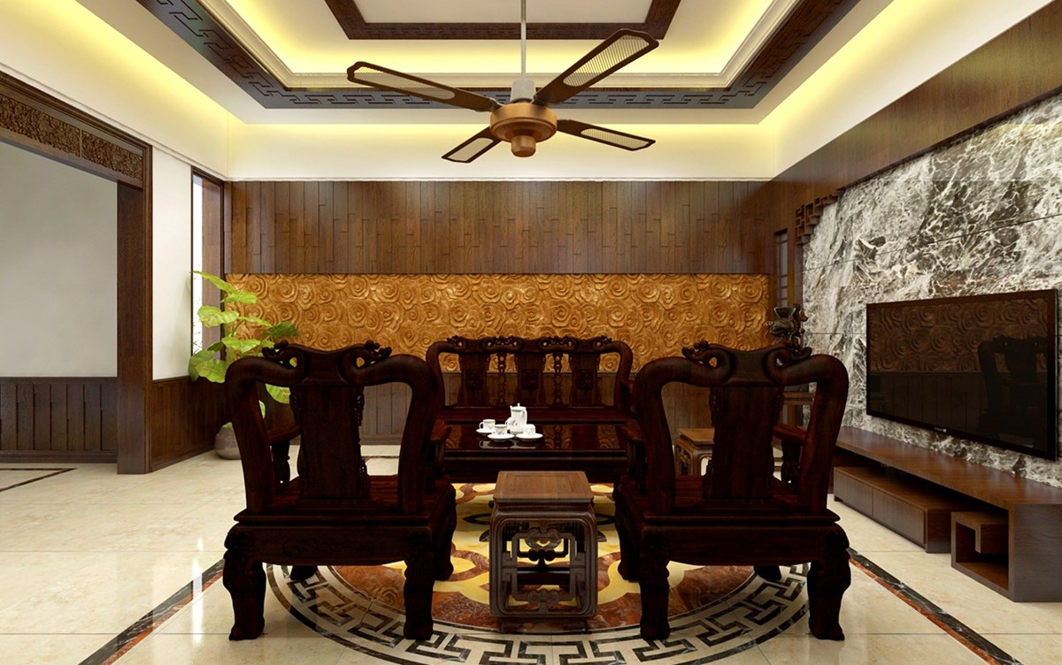 Phối cảnh nội thất của mẫu biệt thự đẹp 3 tầng phong cách hiện đại ở Thái Bình